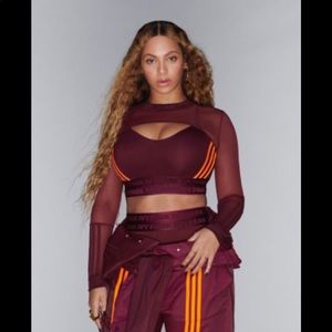 Small Adidas Ivy Park IVY PARK SHRUG Maroon